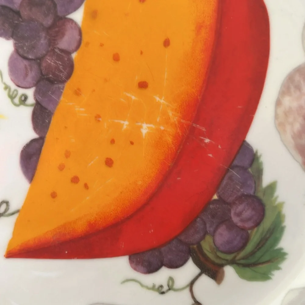 8 Appetizer - Salad Vin Fromage Cheese & Grapes  Plates 8" - Picture 15 of 15